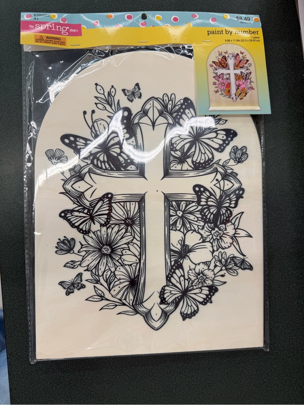 🎀 5 for $25 🎀 cross paint by number, wood art decor.